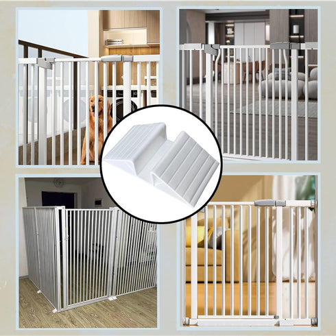 6-Piece Plastic Support Feet for Pet Gate Fence, Triangular Isolation Reinforcement Accessories for Dog Gate Panel