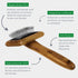 Alcott Bamboo Groom Slicker Brush with Stainless Steel Pins for Small Pets in Black