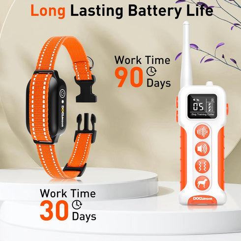 Vibrating Dog Collar No Shock with Controller 3300ft Range, Vibration Collar for Small Medium Large Dogs