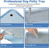 20"x14" 8pcs CUHIOY Dog Potty Tray Toilet - Indoor Pee Pad Holder with Training Pads, Puppy Mesh Potty with Secure