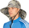SUN CUBE Wide Brim Sun Hat with Neck Flap, UPF50+ Hiking Safari Fishing Hat for Men Women