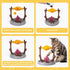 DFQ Cat Slow Feeder, Interactive Cat Puzzle Toy Treat Dispenser - BBQ Campfire Grill Design, Adjustable Rotating Roast