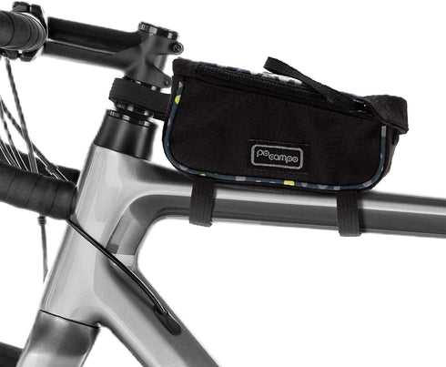 Po Campo Bike Phone Bag – Tussey Phone Holder for Bicycles, Waterproof Fabric Top Tube Bag for Cycling