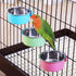 kathson 3 PCS Crate Dog Bowl, Stainless Steel Removable Hanging Food and Water Feeder Bowls for Pets