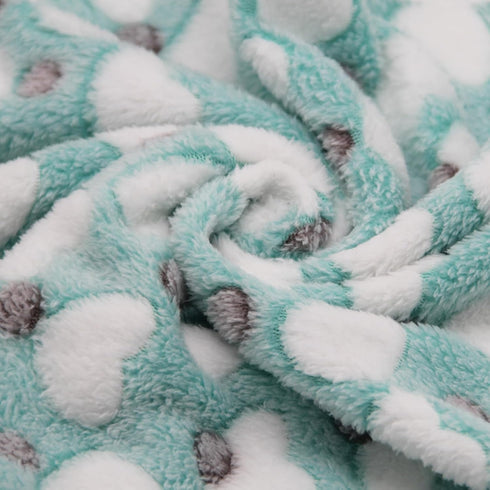 1 Pack 3 Puppy Blankets Fluffy Fleece Warm Sleep Mat with Love Print for Small Dogs & Cats, Mix Love-Small (23"x15")