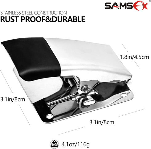 SAMSFX Fish Cleaning Board Tools Fillet Clamp w/Screws Deep-Jaw Fish Tail Clip Board for Scaling Table Bait (Fish Clamps with Black Grip) by SAMSFX