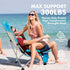 (1 Pack 2 Pack, AKSOUL Folding Beach Chair for Adults: Low/High Back Chairs with Carry Bag - Extra Wide Seat Chair