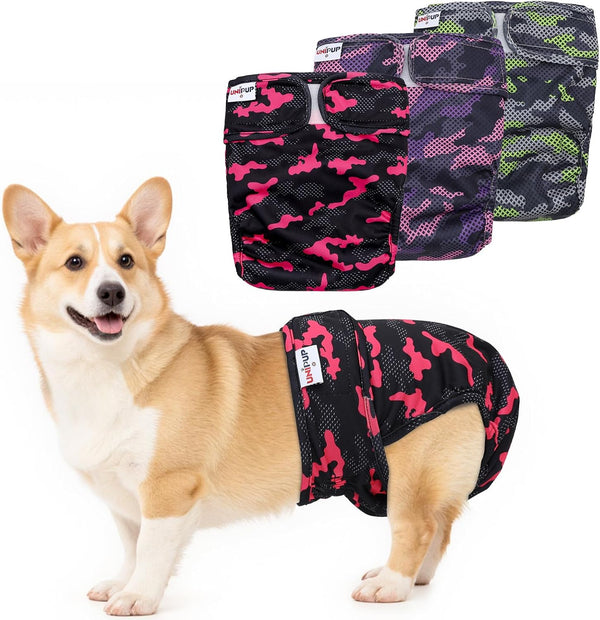 Female Dog Diapers Reusable No Tail Hole Period Panties Washable 3 Pack