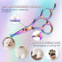 Small Dog Grooming Scissor Rainbow, Straight Pet Scissors with Safe Round Tips for Dogs or Cats