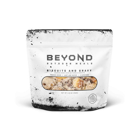 Beyond Outdoor Meals Biscuits & Gravy | Freeze Dried Camping & Backpacking Food | High