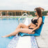 Novabright Summer Foldable Seat for Poolside Chairs Lightweight Portable Pool Edge of Pool Flip Chairs for Beach
