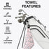 Magnetic Golf Towel with Clip for Men & Women - Fun Doodle Sketch Pattern Waffle Weave Microfiber Golf Towel