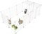 HOMIDEC Pet Playpen,Small Animals Cage DIY Wire Yard Fence with Door for