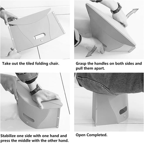 Wind Tour Portable Folding Stool Outdoor Camping Plastic Chair Ultra-Thin Paper Short Stool Used As Shopping Basket
