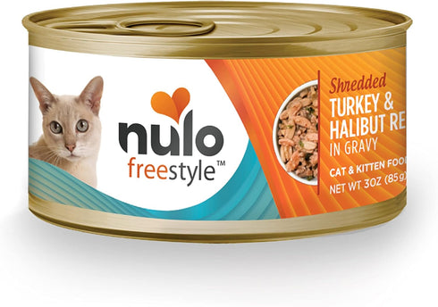 Nulo Freestyle Cat & Kitten Shredded Wet Canned Food, Premium Grain-Free, Protein-Rich, 3 oz, Pack of 24