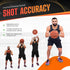 FNBX FlickGlove Basketball Shooting Aid, Training Equipment Set of 3 Silicone Strap Resistances, White, Black, Orange