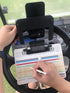 Golf Cart Phone Holder, Steering Wheel Cell Phone Mount, Flip Up Club Car Golf Cart Accessories EZGO Yamaha