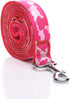 Heavy Duty Dog Leash, 4 FT/6 Feet Long, 1 Inch Wide, Nylon Camouflage for Small and Medium Dogs (5 FT, Red)