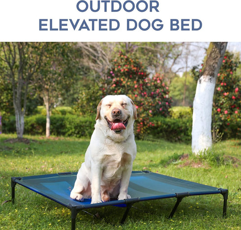 suddus Elevated Dog Bed Replacement Cover, Breathable Chew Proof Easy to Clean Elevated Pet Bed, XL/Blue