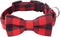 Malier Christmas Plaid Dog Collar with Bow Tie, Light Release Buckle for Small Medium Large Dogs and Cats
