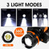 Rechargeable Headlamp with Motion Sensor - 2000 Lumens USB Rechargeable Hiking Headlamp with Power Bank Function