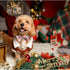 Dog Collar, Christmas Plaid Pet Collar Bow, Holiday Adjustable Collar for Medium Dogs