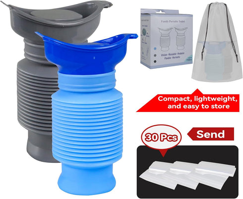 Pee Bottles for Men, Adjustable Emergency Urinal, Car Pee Bottle for Men and Women, Portable Toilet for Car, Shrinkable