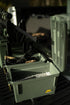 Plano Lockable Shot Shell Box, OD Green, Small Plastic Ammo Storage with Heavy-Duty Carry Handle, Holds 4 Boxes.