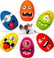 Squeaky Dog Toys for Small Dogs, Mini Dogs, Soft Latex Smile Balls, Egg Dog Toys Balls 6pcs