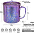 TiTo Titanium Cup with Lid, Ultralight Portable 450ml Foldable Handle Camping Tea Coffee Water Mug for Outdoor Use