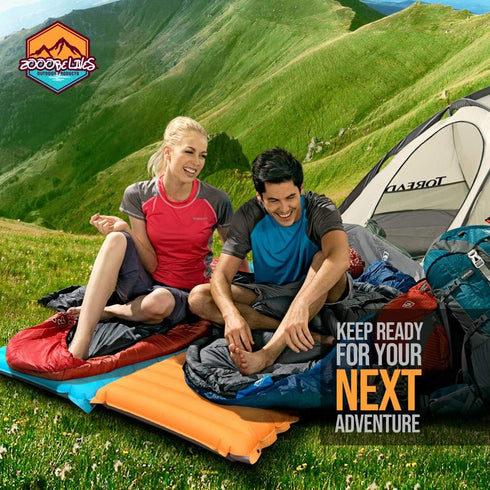 ZOOOBELIVES Extra Thickness Inflatable Sleeping Pad, Built-in Pump, Comfortable Camping Mattress for Backpacking, Hiking