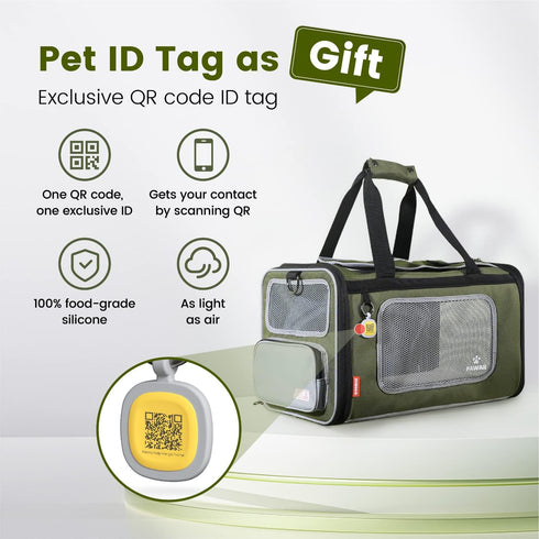 Pawaii TSA Airline Approved Soft Sided Collapsible Pet Carrier, Portable and Convenient Travel Friendly Carrier