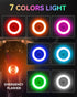 ONVIAN Colorful Bike Tail Light with Turn Signals, USB Rechargeable, 15 Light Modes, 7 Colors, Waterproof Cycling Safety