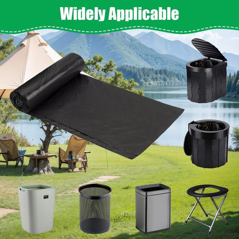 flintronic 120 (6 Camping Toilet Bags, PCS Roll) Portable Toilet Bags, Thickened Toilet Waste Bags, Camp Potty Liner