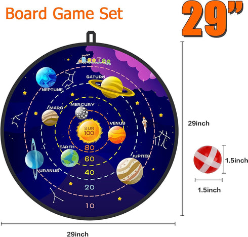 29" 3 4 5 6 7 8 9 10 11 12 BooTaa Large Dart Board for Kids, Kids Dart Board with Sticky Balls, Boys Toys, Indoor/Sport