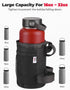 KEMIMOTO Large Bike Cup Holder, Bicycle Water Bottle Holder for Handlebar with Mesh Pockets Phone Bag