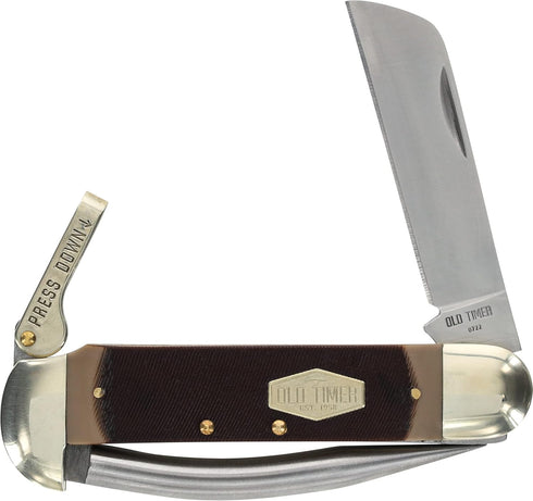 Old Timer 735OT Mariner 6.9in Leverlock Folding Pocket Knife with High Carbon Stainless Steel Blade for Outdoors