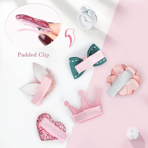 WWW Small Dog Hair Clips, 5 Pcs Cat Dog Hair Bows, Cute Bow Flower Crown Hairpin, Pink, Puppy Party Grooming Accessories