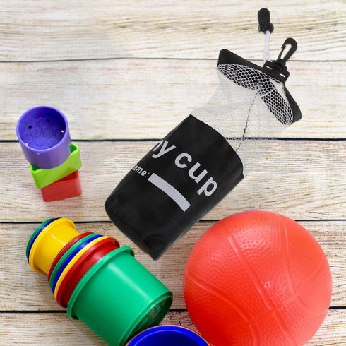 HANABASS Multifunctional Mesh Drawstring Stacking Cup Bag for Sport Stacking Games and Breathable Foldable Storage