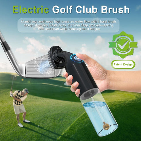 5oz Kiss Core Electric Golf Club Cleaner Brush: AA Battery Powered for Effortless Cleaning - Golf Club Brush for Golf