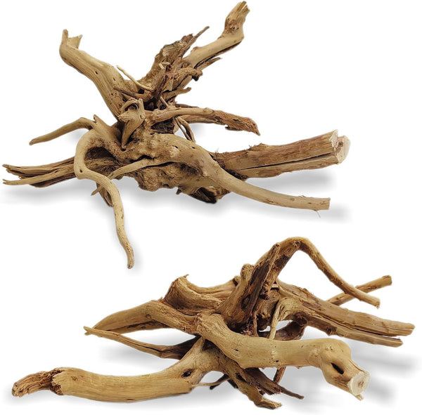 Tfwadmx Natural Driftwood for Aquarium, Reptile Branches, Terrarium Wood, 11-13 inch Pack of 2 Fish Tank Log Decoration