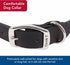Coastal Pet Circle T Oak Tanned Leather Round Dog Collar, Black, 1" x 18", Comfortable for Long Hair Dogs