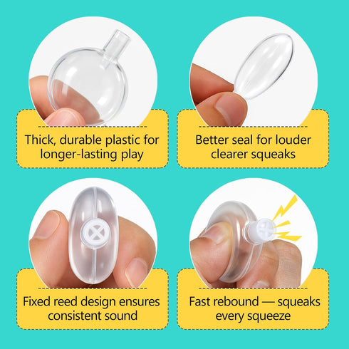BBeary 10pcs 35mm Squeakers for Dog Toys - Replacement Dog Toy Squeakers