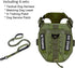 Petmolico Tactical Dog Harness with Leash, No Pull Military Service Dog Harness with Hook and Loop Panels, Army Green XL