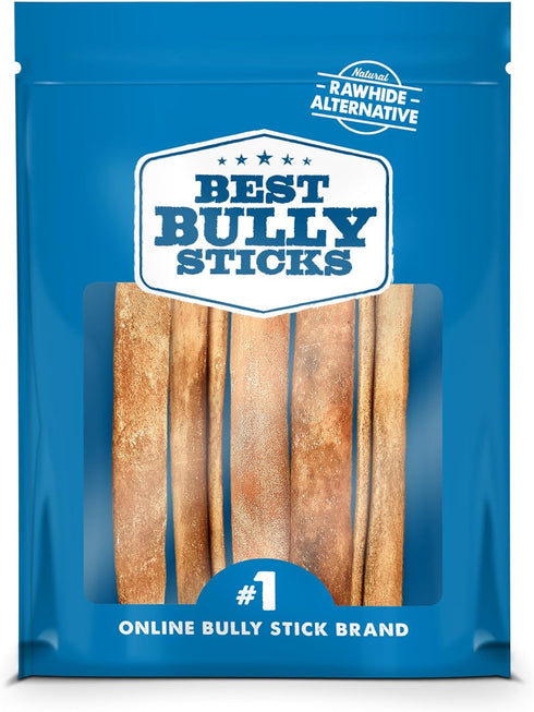 Best Bully Sticks 6 Inch Natural Collagen Sticks for Dogs, 5 Count (Pack of 1), Long-Lasting, Rawhide Free Beef Treat