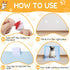12 Pcs Wall Pee Pad Holder Dog Potty Training Pad Holder Sticky Pee Pad Wall Clip Transparent Adhesive Clips for Hanging Pee Pad Dog Training Pad with 6 Pcs Strong Adhesive(White)