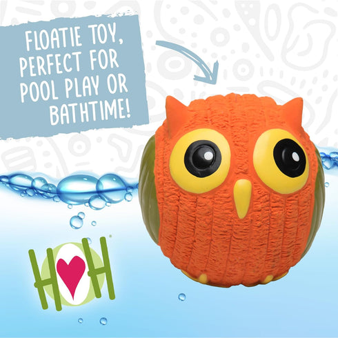 HuggleHounds Ruff-Tex Latex Ball Dog Toy - Heavy Duty Squeaky Ball for Small, Medium & Large Dogs