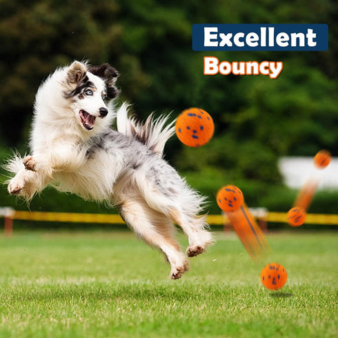 2 Pack Indestructible Dog Tennis Balls, Durable Bouncy Toy Balls for Aggressive Chewers, Interactive Fetch Water Toys