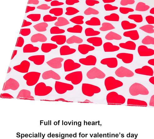 PTDECOR Valentine Dog Bandana, Reversible Triangle Bibs Scarf for Medium Large Dogs (Large)
