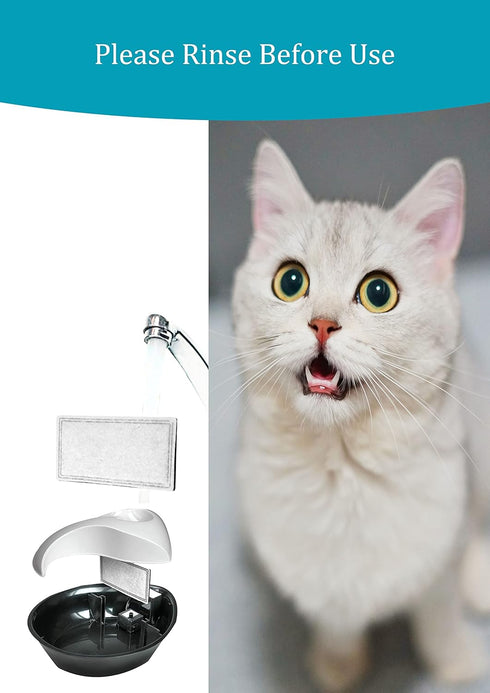 12 Pack Raindrop Plastic Fountain Charcoal Filters Compatible with Pioneer Pet Fountain Filters